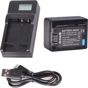 캐논 VIXIA HF R600 R700 R800 HD 캠코더용 배터리 팩 및 LCD USB 여행용 충전기