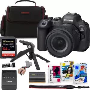 캐논 EOS R6 마크 II 미러리스 카메라(RF 2405mm STM 렌즈 번들 ) + 64GB 익스트림 메모리 카드 액세서리