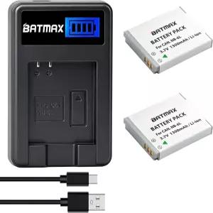 캐논 파워샷 S20 SX70은 HS 카메라용 Batmax 2Pcs 300mAh NB6L NB6LH 배터리 LCD USB 충전기