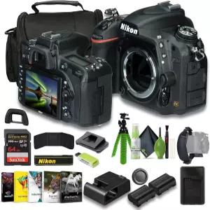 니콘 D750 FX 포맷 디지털 SLR 카메라 ENEL5C 배터리 외장 충전기 메모리 카드 지갑 Extreme 64GB 리더