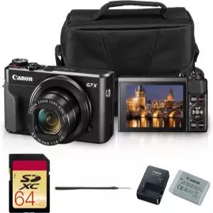 캐논 파워샷 G7 X Mark II 디지털 카메라(블랙) 20MP 인치 CMOS 센서 DIGIC 7 42배 광학 줌 렌즈 풀 HD