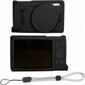 캐논 파워샷 IXY 650/ELPH 360 카메라와 호환되는 홈브누이 실리콘 케이스 커버 탈착식 렌즈 손목 스트랩