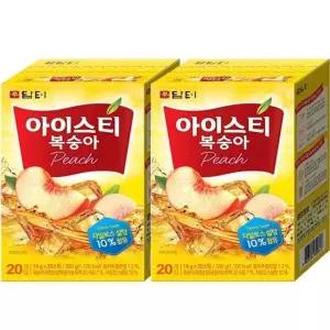 고품질 담터 아이스티 복숭아 40T (20Tx2개) (WD50950)