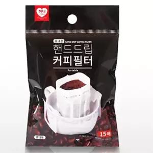 고품질 휴대용 핸드드립 여과지 필터 15매입 드립퍼 거름종이 거름망 원두 드리퍼 추출 여과지 W5FE388