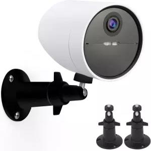 SimpliSafe 실외 카메라용 UYODM 2팩 벽걸이 홀더 나사산 4이 있는 360 회전 브래킷 미 블랙