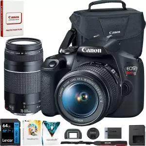 EF855mm 더블 줌 키트 2727C02 번들 렉사 64GB SDXC 메모리 카드 데코 에센셜 카메라 가방 및 코렐 포토
