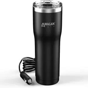 12V 차량용 온열 머그컵 16온스 스테인리스 소재의 휴대용 커피 워머 USB-C PD20W 및 DC 시거잭 호환 쏟음