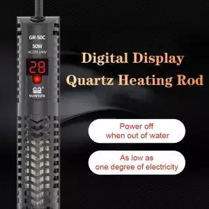 SUNSUN 수족관 잠수정 히터 물고기 탱크 석영 유리 LCD 디스플레이 220V 디지털 가열 막대 일정한 온도