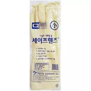 고품질 업소용 주방 세이프핸드 고무 장갑 소 아이보리 X10 설거지장갑 다용도고무장갑 W600BD1