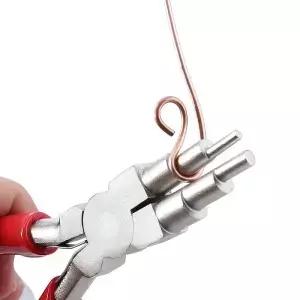 6 쥬얼리 펜치 탄소강 라운드 코 바늘 30mm 반지 DIY 와이어 루퍼 보석 Makin