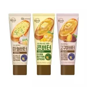 복음자리 짜먹는 스프레드 마늘버터 콘버터 고구마버터 총3개 베이킹 재료 디저트 케이크 에어프라이어 카