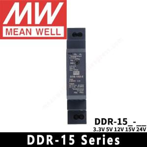 Mean Well DDR-15L/15G-3.3/5/12/15/24 시리즈 Din 레일 유형 DC-DC 컨버터 9-36Vdc/18~75Vdc 입력 Meanwel