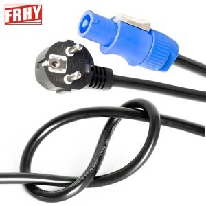1.5mm² 파워콘 EU UK AU 플러그 1.5M 1M 3코어 블랙 무대 조명 케이블 DMX512 LED 이벤트 내구성 높은 품