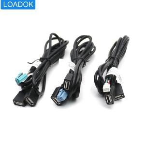 차량용 안드로이드 라디오 USB 커넥터, 듀얼 케이블 어댑터, D-NOBLE 헤드 유닛 내비게이션 멀티미디어용,