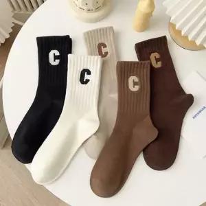 [위드기프트] 알파벳C 중목양말 5개세트