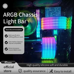 LDPCSJ RGB 레인보우 어드레서블 5V3P DIY 라이트 보드 마더보드 GPU CPU 24핀 & 8핀 전원 케이블 - PC 조