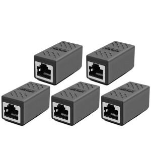1/50Pcs RJ45 커플러 이더넷 익스텐더 1000Mbps LAN 커넥터 Cat6/Cat5e 케이블 어댑터 암-암
