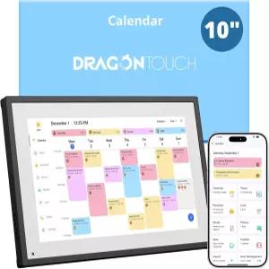 드래곤 터치 10.1인치 디지털 캘린더 안무 차트 - 인터랙티브 터치스크린 스마트 패밀리 플래너 하스