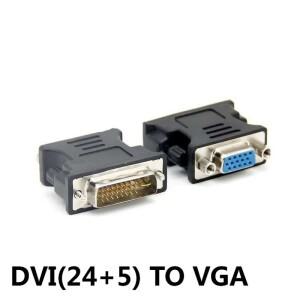 DVI VGA 여성 어댑터 DVI-I 플러그 24 + 5 P 잭 LED 비디오 그래픽 카드 변환기 PC LEDTV 프로젝터