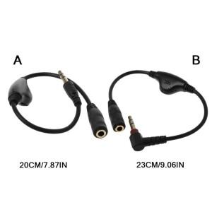 3.5mm 잭 AUX 수-암 어댑터 연장 케이블 오디오 스테레오 코드, 볼륨 조절 이어폰 헤드폰 와이어 포함