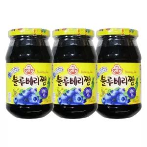 오뚜기 블루베리쨈 500g 3개 잼 토스트 식빵