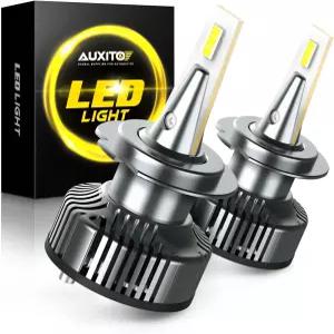 AUXITO H7 LED 전구 2025 6000K 쿨 화이트 CSP 칩 안개등 교체 플러그 앤 플레이 2팩