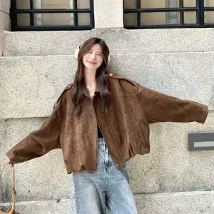 여친 캐주얼 추우가죽 메일라드 아우터 재킷 점퍼 융 복색 테일러드 CH3