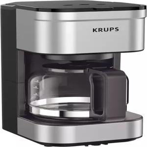 KRUPS 심플리 브루 컴팩트 5컵 커피 메이커 스테인리스 스틸 디자인 일시 중지 및 보온 재사용 가능한 필터