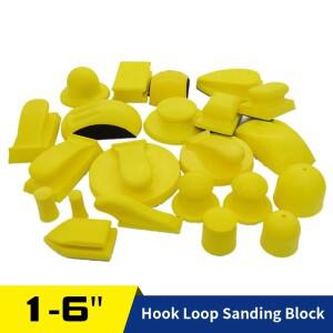 후크 및 루프 샌딩 디스크 홀더에 대 한 PU 핸드 블록 백업 플레이트 목재 가구 복원 홈 예술 자동차 DIY