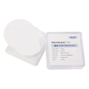 COBETTER 100개/팩 PVDF 디스크 멤브레인 필터 친수성 47MM 직경 0.45 M 기공 크기 vUO