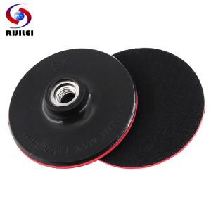 RIJILEI 4 인치 고무 후원자 패드 100mm 얇은 후크 및 루프 샌딩 팔레트 앵글 그라인더 폴리 셔 연마 백업