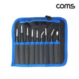 정밀 핀셋 세트 9PCS 정전기방지 네일 비즈공예 수리 쪽집게