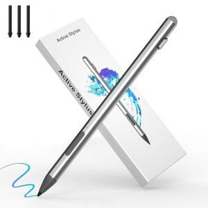 PRO 12 펜 스타일러스 - SURFACE / 11 10 9 8 7 6 5 4 3 X GO 2 LAPTOP STUDIO BOOK 4096 압력 민감도 USB-C 고속 충전 지우개 및 마그네틱 스냅과 호환됩니다 vFK