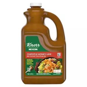 Knorr 프로페셔널 치폴레 허니 라임 소스 외식용 사용 준비 완료 갤런 텐 프리 팩