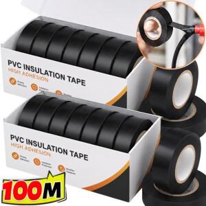 검정색 전기 절연 PVC 테이프 필름 내열성 고무 접착 케이블 와이어 보호