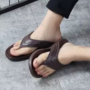 [하프클럽/]슬리퍼 쪼리 남성 캐주얼 블랙 여름슬리퍼 브라운 샌들 기본