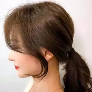 키밍 앞머리 가발 고데기가능 옆머리 부분가발 25cm 앞머리