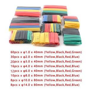 164PCS 열 수축 튜브 Termoretractil 포장 케이블 슬리브 폴리올 절연 와이어