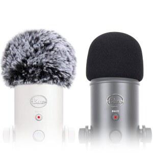 블루 예티 예티 프로 USB 콘덴서 마이크용 윈드스크린 머프 및 폼 실내 실외 마이크 윈드실드 2팩 바이 선몬 ㅣO5