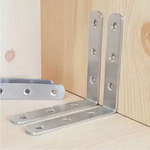 L자 꺽쇠 브라켓 가구 보강 연결 철물 100x100x20 DIY 기역자 선반 앵글