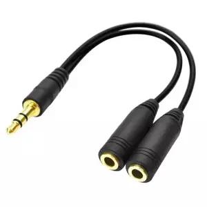 헤드폰 분배기 3.5mm 연장 케이블 오디오 스테레오 Y 분배기Hi-Fi 사운드 3.5mm 수-2 포트 암 분배기