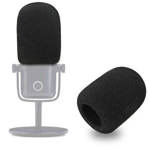 웨이브 1 팝 필터 - 엘가토 USB 콘덴서 마이크와 호환되는 전문가용 마이크 윈드스크린 폼 커버로 팝과 히스를 줄여줍니다 ㅣIC