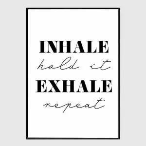 거실그림액자 Inhale Exhale A3사이즈 거실액자 깔끔한액자 공간그림