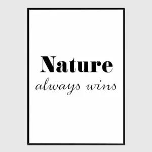 깔금한액자 Nature always wins A3사이즈 거실액자 깔끔한액자 공간그림