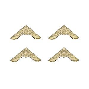 스크랩북 사진 앨범 다이어리를 위한 WEAXIO 100pcs 메탈 북 코너 프로텍터