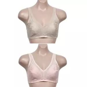 여성 플라워 풀컵 노와이어 노몰드 브라 얇은 브라 노와이어브래지어 브라자 (WE4203D)