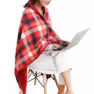 똑딱이 단추 어깨 무릎 담요 체크레드 망토 기모 학생 극세사무릎담요 학생무릎담요