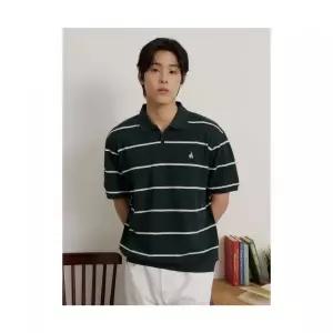 빈폴 BEANPOLE MEN 피케 스트라이프 반집업 맨투맨 그린 BC5342O83M 491363