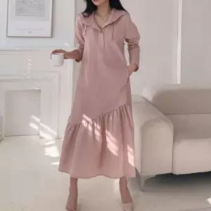 친절한탄씨 후드 다솜결 롱 원피스 하객룩 린넨 여성여름원피스휴양지 빅사이즈여름원피스 원피스