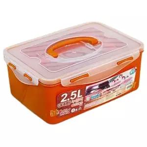 황토 누름락 김치통 2.5L 진공 한손핸들 장아찌 보관 김치통 김장통 (WB68D2E)